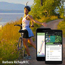 Island Line with TrailLink Apps (Barbara Richey/RTC)